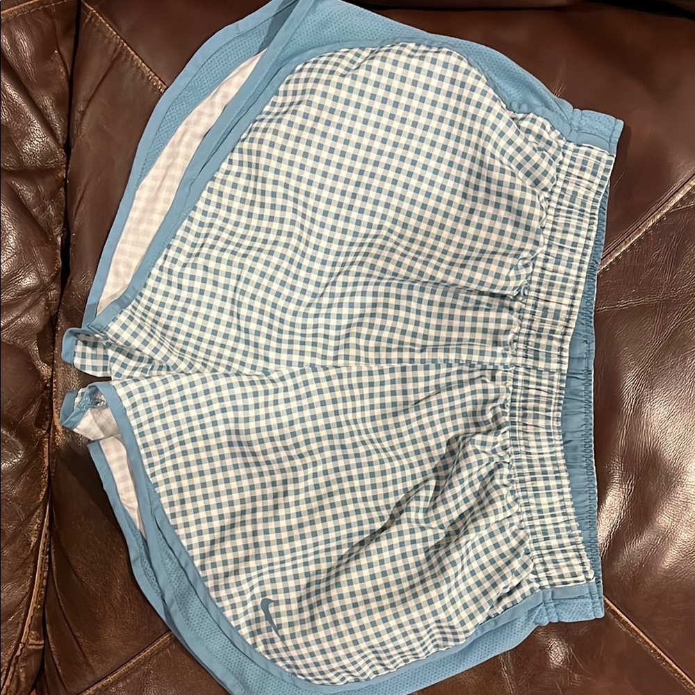 Nike Blue and White Athletic Shorts Lightweight Design